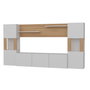 Hanah Home Lore Mueble de TV Blanco y Teca